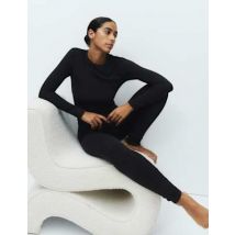 Womens M&S Collection Heatgen™ Medium Thermal Brushed Leggings - Black, Black