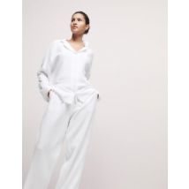 Womens M&S Collection Pyjama 100 % coton à revers - White, White