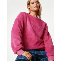 Womens M&S Collection Sweat coupe confortable en polaire - Fuchsia, Fuchsia