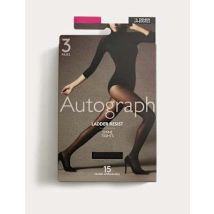 Womens Autograph Lot de 3 paires de collants indémaillables 15 deniers - Nearly Black, Nearly Black