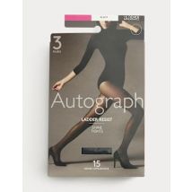 Womens Autograph Lot de 3 paires de collants indémaillables 15 deniers - Black, Black