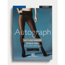 Womens Autograph Collants opaques 40 deniers sans coutures à finition veloutée de qualité supérieure - Black, Black