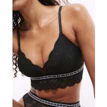 Womens B by Boutique Soutien-gorge bustier sans armature orné de dentelle Cleo, bonnets A à E - Black, Black