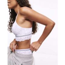 Womens B by Boutique Soutien-gorge bustier sans armature orné de dentelle Cleo, bonnets A à E - White, White