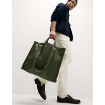 Mens M&S Collection Sac fourre-tout en toile - Kaki, Kaki