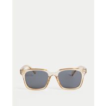 Mens M&S Collection Lunettes de soleil D-frame à verres polarisés - Beige Peau, Beige Peau