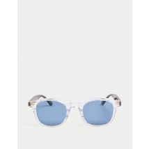 Mens M&S Collection Lunettes de soleil épaisses à verres polarisés style BCBG - Transparent, Transparent