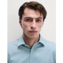 Mens M&S Collection Chemise coupe cintrée 100 % coton à motif texturé, repassage facile - Teal Green, Teal Green