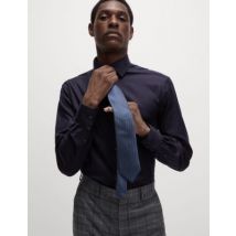 Mens M&S SARTORIAL Chemise coupe standard en coton sergé de première qualité - Navy, Navy