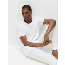 Mens M&S Collection Heatgen™ - Top chauffant thermique à chaleur moyenne et manches courtes - White, White
