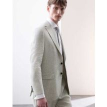 Mens Autograph Veste tailleur coupe ajustée en lin mélangé de performance italien - Light Grey, Light Grey