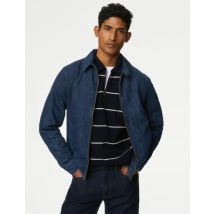 Mens M&S Collection Veste Harrington en jean - Indigo, Indigo