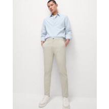 Mens M&S Collection Chino coupe cintrée en tissu extensible - Beige, Beige