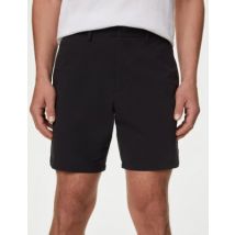 Mens M&S Collection Short chino léger en tissu technique extensible - Black, Black