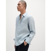 Mens M&S Collection Chemise coupe standard 100 % lin - Pale Blue, Pale Blue