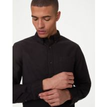 Mens M&S Collection Chemise Oxford 100 % coton - Black, Black
