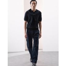 Mens Autograph Polo en maille pure laine de mérinos extra-fine - Dark Navy, Dark Navy