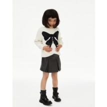 M&S Collection Jupe-short en similicuir (du 2 au 8 ans) - Black, Black