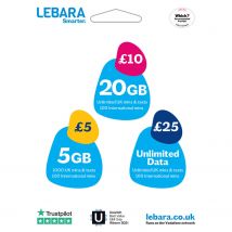 LEBARA £10 15GB Sim Card