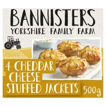 Bannisters Yorkshire Family Farm 4 Cheddar Cheese Stuffed Jackets 500g