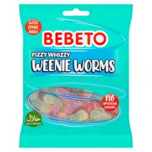 Bebeto Fizzy Whizzy Weenie Worms 150g