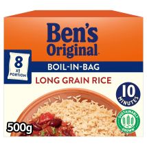 Bens Original Boil In Bag Long Grain Rice 8 x 62.5g