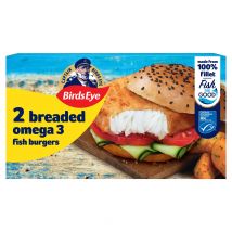 Birds Eye 2 Breaded Omega 3 Fish Burgers 227g