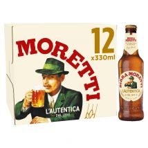 Birra Moretti Premium Beer Lager Bottles 12 x 330ml