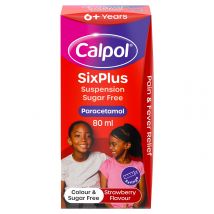 Calpol SixPlus Sugar-Free Suspension Paracetamol 6+ Years 80ml