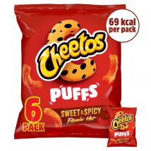 Cheetos Puffs Sweet & Spicy Multipack Snacks Crisps 6 x 13g