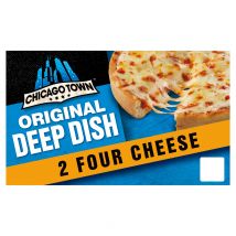 Chicago Town 2 Deep Dish Four Cheese Mini Pizzas 2 x 148g
