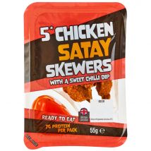 Chicken Satay Skewer and Sweet Chilli Dip 5pk 55g