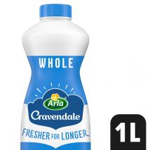 Arla Cravendale Filtered Fresh Whole Milk 1L Fresher for Longer
