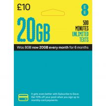 EE £10 Sim Card (Was 8GB now 20GB)
