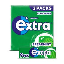 Extra Spearmint Sugarfree Chewing Gum Multipack 3x9 Pieces