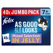 FELIX As Good As it Looks Senior 7+ Mixed Selection Wet Cat Food 40x85g