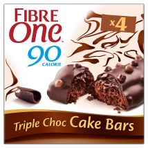 Fibre One 90 Calorie Triple Choc Cake Bars 4 x 25g (100g)