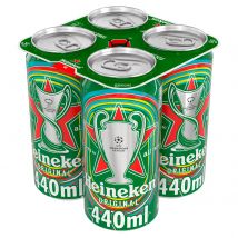 Heineken Premium Lager Beer Can 4x440ml