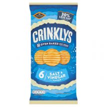 Jacob’s Crinklys Salt & Vinegar 30% Less Fat   Multipack Snacks 6x23g