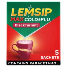 Lemsip Max Cold & Flu Blackcurrant 5 Sachets