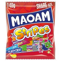 MAOAM Stripes Fruit & Cola Flavour Chewy Sweets Sharing Bag 140g