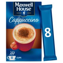 Maxwell House Cappuccino Instant Coffee Sachets x8