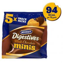 McVitie's Chocolate Digestive Mini's Multipack Biscuits 5 x 19g, 95g