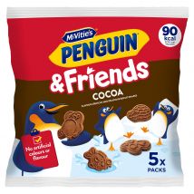 McVitie's Penguin & Friends Cocoa Flavoured Crunchy and Delicious Biscuit Shapes 5 x 20g