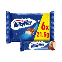 Milky Way Nougat & Milk Chocolate Snack Bars Multipack 6x21.5g