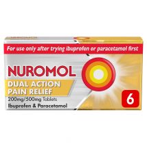 Nuromol Dual Action Pain Relief 200mg/500mg 6 Tablets