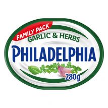 Philadelphia Garlic & Herbs Soft Cheese Family Pack 280g