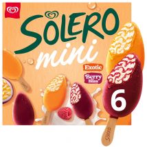 Solero Mini Exotic & Berry Bliss Ice Cream Sticks 6 x 50 ml