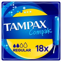 Tampax Compak Regular Tampons With Applicator X18