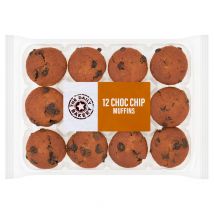 The Daily Bakery 12 Choc Chip Muffins 340g